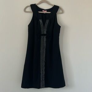 Lilly Pulitzer Black V Neck Sleeveless Dress With Sequins Women’s 8